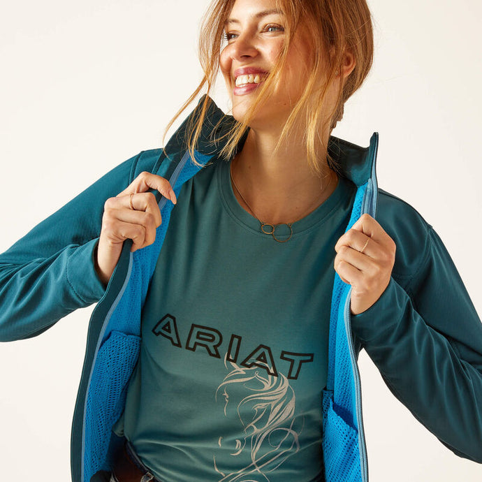 Ariat Women's New Team Softshell Jacket Reflecting Pond