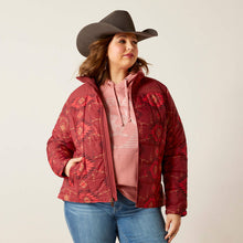 Load image into Gallery viewer, Ariat Women&#39;s Crius Insulated Jacket Burnt Rose Print
