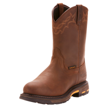 Load image into Gallery viewer, ARIAT MNS WORKHOG PULL ON  WATERPROOF SOFT TOE WORK BOOT BROWN