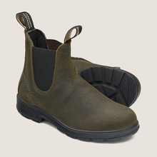 Load image into Gallery viewer, BLUNDSTONE WMNS ORIGINAL CHELSEA BOOT SUEDE DARK OLIVE
