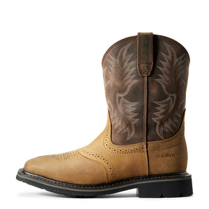 Ariat Mens Sierra Pull On Steel Toe Work Boot