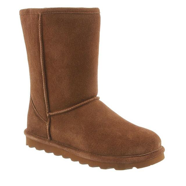 Bearpaw Womens Elle Short Suede Boot Hickory