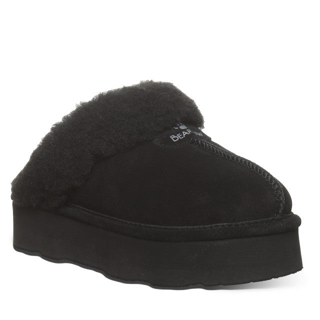 Bearpaw Womens Retro Loki Suede Slide Slipper Black