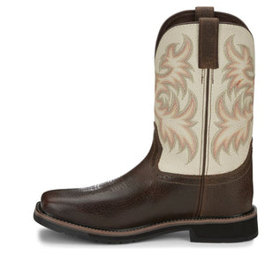 Justin Driller Pull On Safety Toe Work Boot.