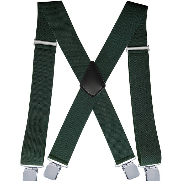 ADJUSTABLE 5CM ELASTIC X-SHAPED SUSPENDER CLIP_CWMM1109: Green / (OS) 2