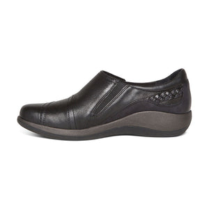 Aetrex Karina Womens Monk Strap Casual Shoe Black
