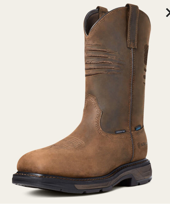 Ariat Mens Workhog XT Patriot H2O CT Brown