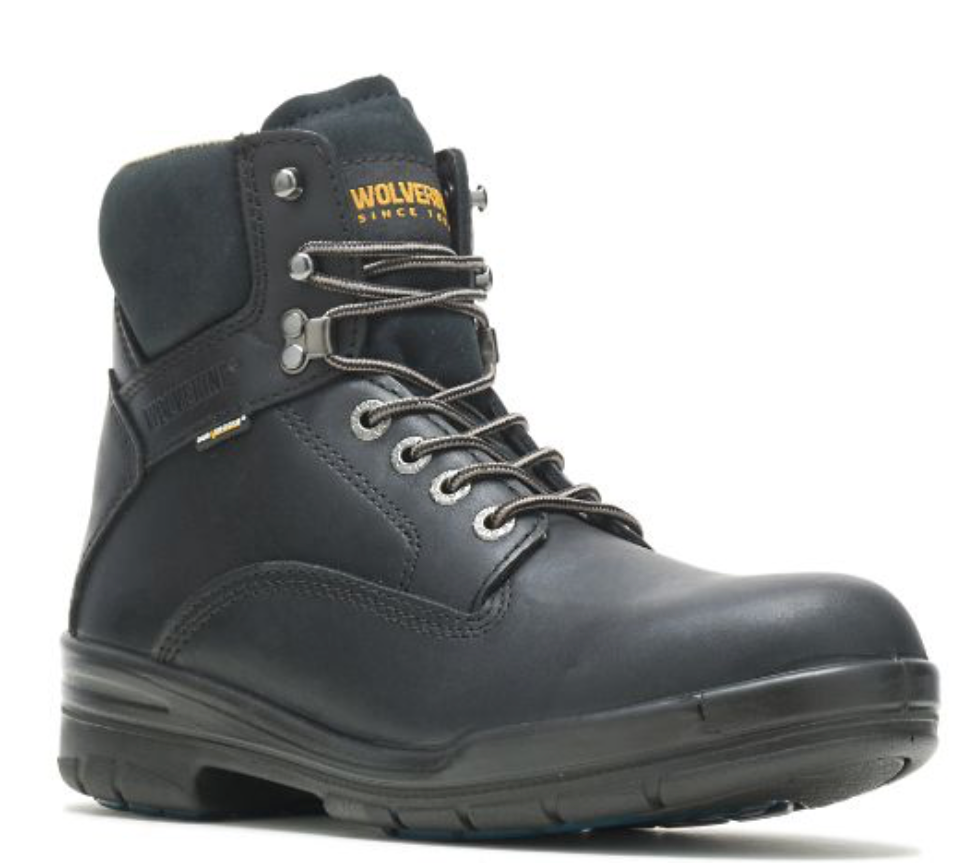 Wolverine Mens Durashocks Direct Attach Soft Toe Slip Resistant 6 Inch Boot Black