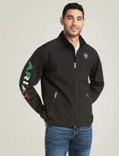 Load image into Gallery viewer, ARIAT MNS NEW TEAM SOFTSHELL MEXICO JACKET BLACK
