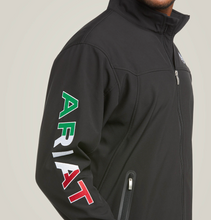 Load image into Gallery viewer, Ariat Mens New Team Softshell Mexico Jacket Black