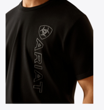 Ariat Mens Vertical Logo Short Sleeve T Shirt