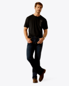 Ariat Mens Vertical Logo Short Sleeve T Shirt