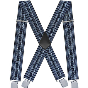 ADJUSTABLE 5CM ELASTIC X-SHAPED SUSPENDER CLIP_CWMM1109: BLACK1 / (OS) 2