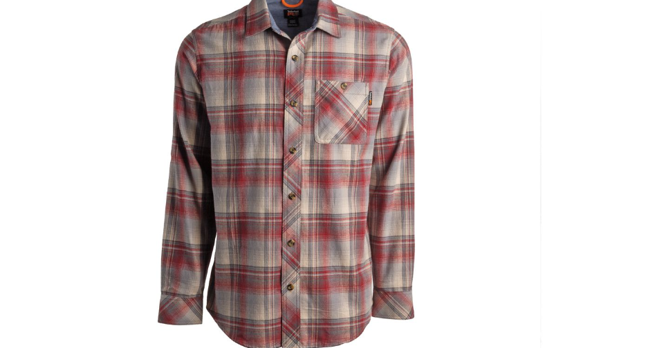 Timberland TB0A1V49AG9 Mens Woodfort Flannel Maroon