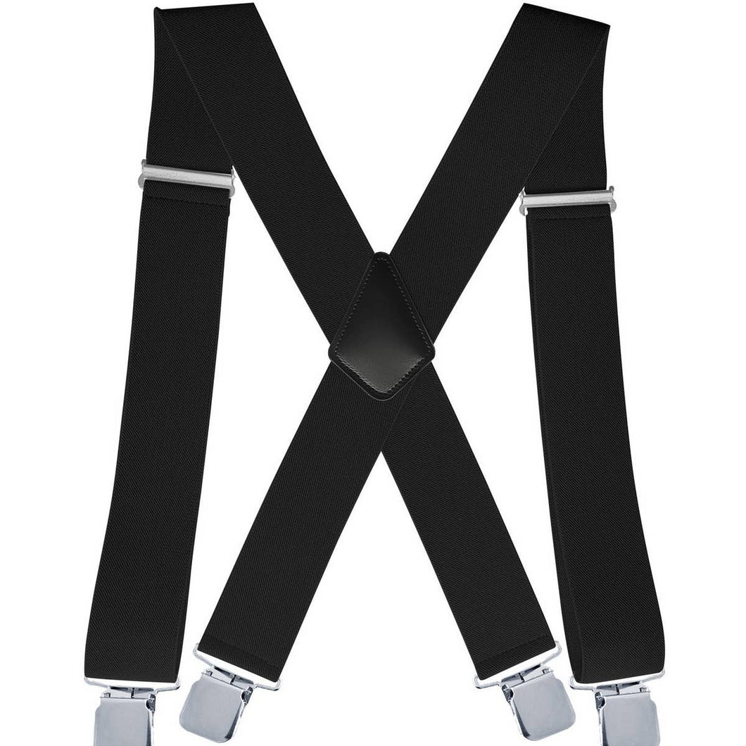ADJUSTABLE 5CM ELASTIC X-SHAPED SUSPENDER CLIP_CWMM1109: BLACK1 / (OS) 2