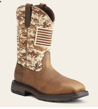 Load image into Gallery viewer, Ariat Mens Workhog Patriot Steel Toe Work Boot