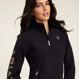 Ariat Women's New Team Softshell Jacket Black Leopard