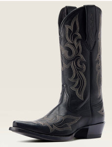 ARIAT WMNS JENNINGS STRETCH FIT WESTERN  BOOT BLACK DEERTAN