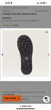 Load image into Gallery viewer, Ariat Womens Fatbaby Twin Gore Pull On Western Boot