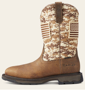 Ariat Mens Workhog Patriot Steel Toe Work Boot