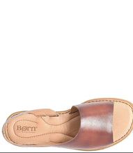 Load image into Gallery viewer, Born Inlet Womens Leather Casual Sandal Dark Tan Bourbon