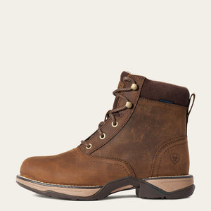 Ariat Womens Anthem Round/Soft Toe Lacer Waterproof Work Boot