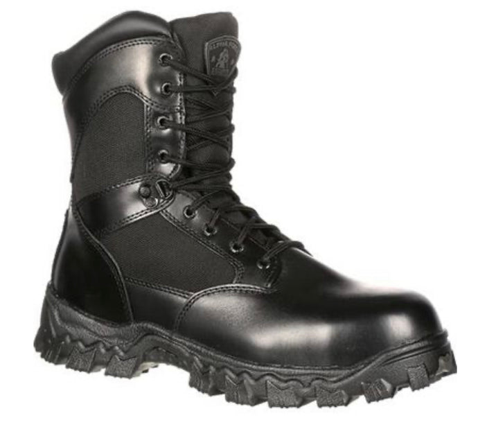 ROCKY MNS ALPHA FORCE 8 INCH SIDE ZIP COMPOSITE TOE PUBLIC SERVICE BOOT BOOT