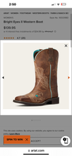 Load image into Gallery viewer, ARIAT WMNS BRIGHT EYES 2 WESTERN BOOT