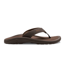 Load image into Gallery viewer, Okukai Mens Ohana Leather Waterproof Flip Flop Dark Java Rey