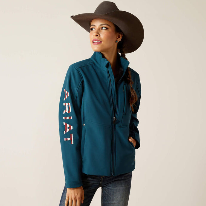Ariat Women's New Team Patriot Softshell Jacket Reflecting Pond