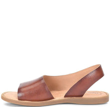 Load image into Gallery viewer, Born Inlet Womens Leather Casual Sandal Dark Tan Bourbon