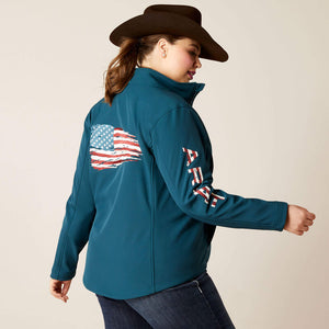 Ariat Women's New Team Patriot Softshell Jacket Reflecting Pond