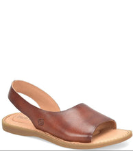 Load image into Gallery viewer, Born Inlet Womens Leather Casual Sandal Dark Tan Bourbon