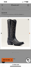 Load image into Gallery viewer, ARIAT WMNS JENNINGS STRETCH FIT WESTERN  BOOT BLACK DEERTAN