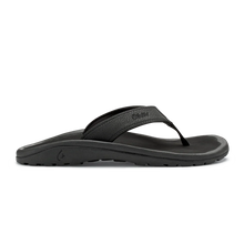 Load image into Gallery viewer, Olukai Mens Ohana Leather Waterproof Flip Flop Sandal  Black