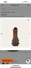 Load image into Gallery viewer, ARIAT WMNS HERITAGE LACER 2 WESTERN BOOT DISTRESSED BROWN