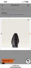 Load image into Gallery viewer, ARIAT WMNS JENNINGS STRETCH FIT WESTERN  BOOT BLACK DEERTAN