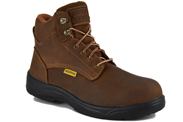 Work Zone Men's 6 Inch Lace up Waterproof Soft Toe Work Boot