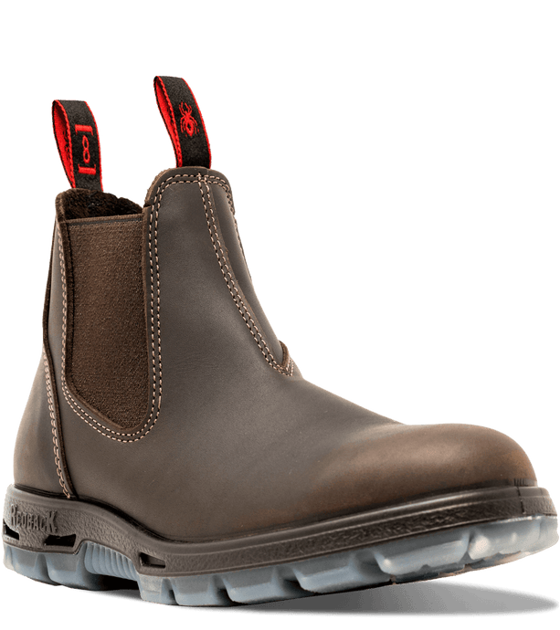 REDBACK GREAT BARRIER  MNS 6 INCH SOFT TOE WORK BOOT PUMA BROWN