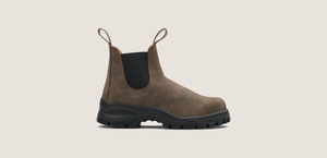 BLUNDSTONE WMNS CHELSEA BOOT WITH LUG SOLE RUSTIC BROWN