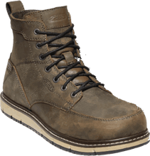 Load image into Gallery viewer, KEEN MNS SAN JOSE WEDGE 6 INCH ALUMINUM SAFETY TOE WORK BOOT CASCADE BROWN/BLACK